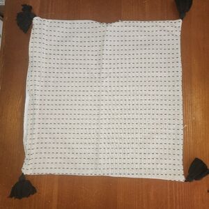 IKEA Alpstormhatt Cream and Black Pillow Cover
